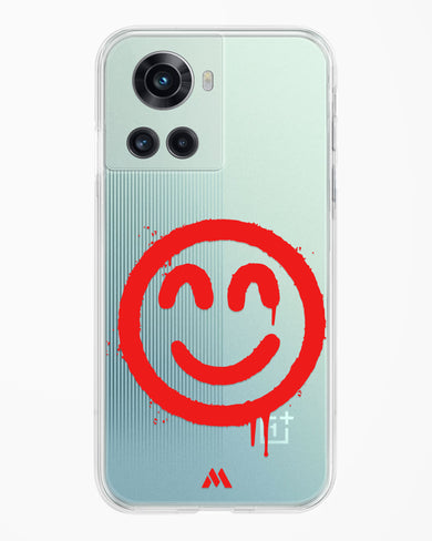 Painted Smiley Crystal Clear Transparent Case-(OnePlus)