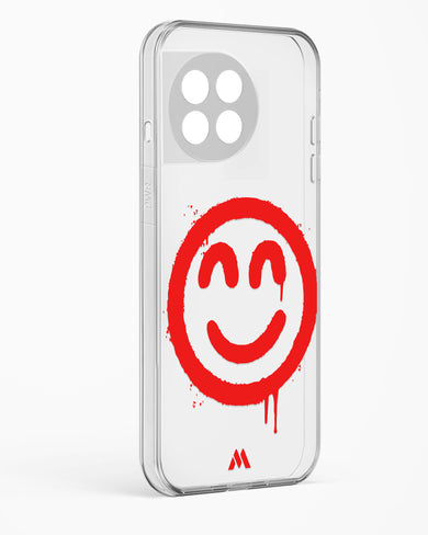 Painted Smiley Crystal Clear Transparent Case-(OnePlus)