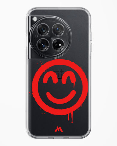 Painted Smiley Crystal Clear Transparent Case-(OnePlus)