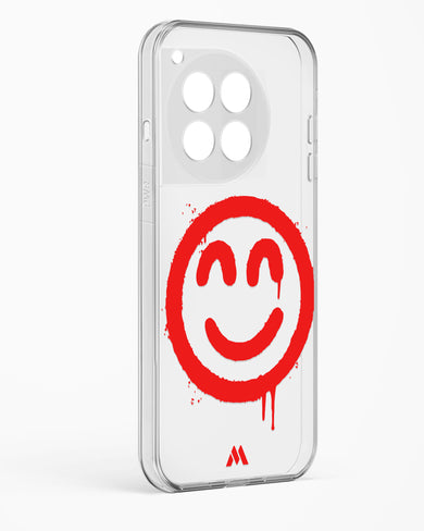 Painted Smiley Crystal Clear Transparent Case-(OnePlus)