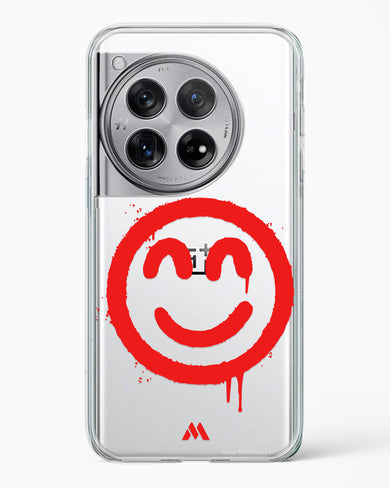 Painted Smiley Crystal Clear Transparent Case-(OnePlus)