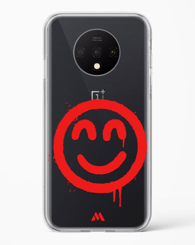 Painted Smiley Crystal Clear Transparent Case-(OnePlus)