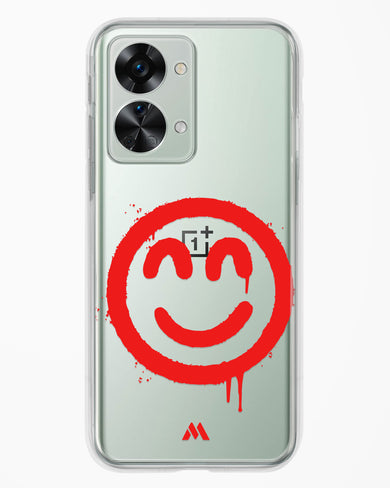 Painted Smiley Crystal Clear Transparent Case-(OnePlus)