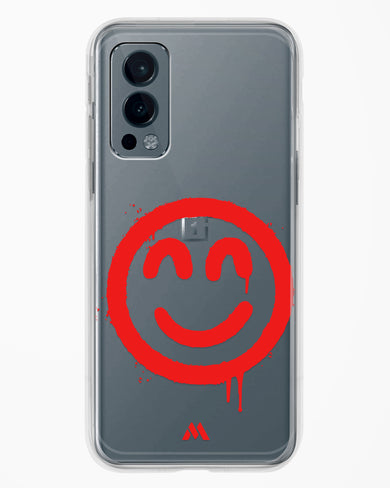 Painted Smiley Crystal Clear Transparent Case-(OnePlus)