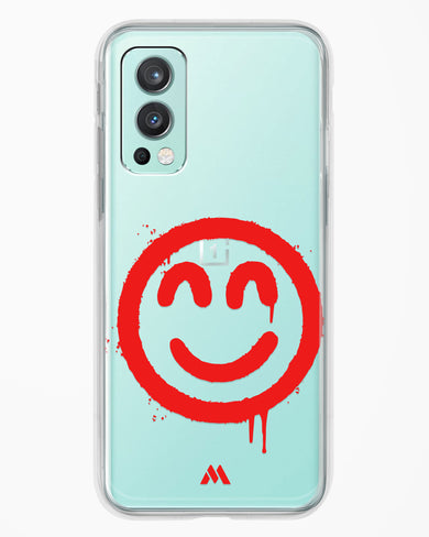 Painted Smiley Crystal Clear Transparent Case-(OnePlus)