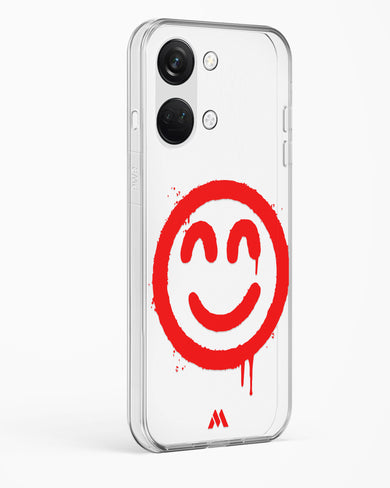 Painted Smiley Crystal Clear Transparent Case-(OnePlus)