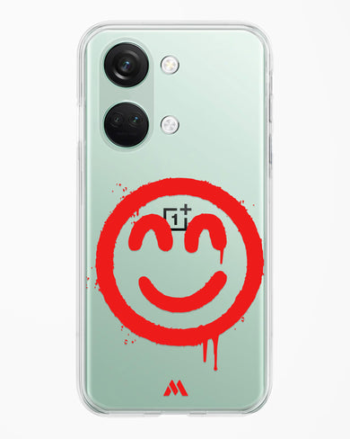 Painted Smiley Crystal Clear Transparent Case-(OnePlus)