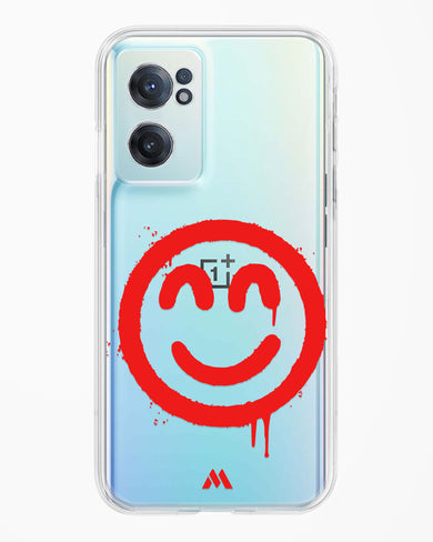 Painted Smiley Crystal Clear Transparent Case-(OnePlus)