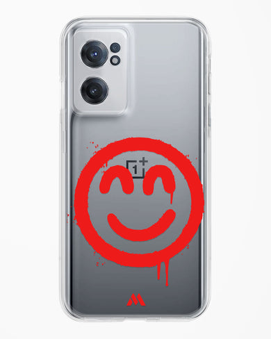 Painted Smiley Crystal Clear Transparent Case-(OnePlus)