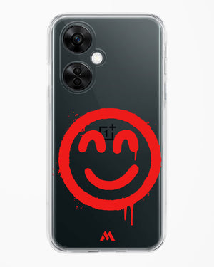 Painted Smiley Crystal Clear Transparent Case-(OnePlus)