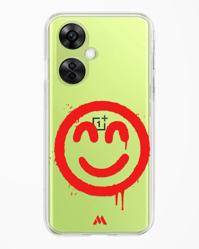 Painted Smiley Crystal Clear Transparent Case-(OnePlus)