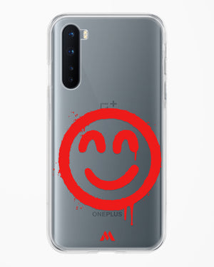 Painted Smiley Crystal Clear Transparent Case-(OnePlus)