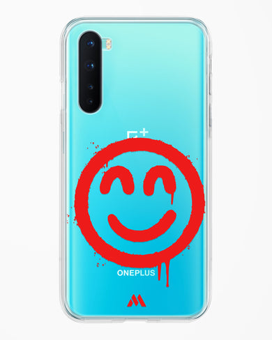 Painted Smiley Crystal Clear Transparent Case-(OnePlus)