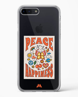 Peace And Happiness Crystal Clear Transparent Case-(Apple)
