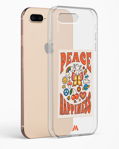 Peace And Happiness Crystal Clear Transparent Case-(Apple)