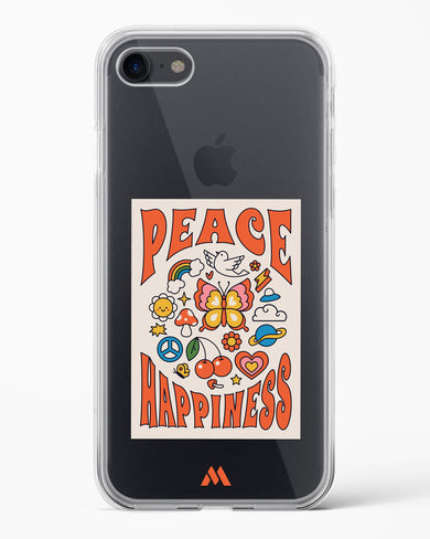 Peace And Happiness Crystal Clear Transparent Case-(Apple)