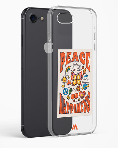 Peace And Happiness Crystal Clear Transparent Case-(Apple)