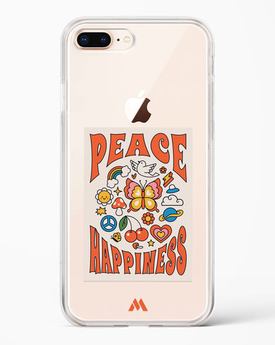 Peace And Happiness Crystal Clear Transparent Case-(Apple)
