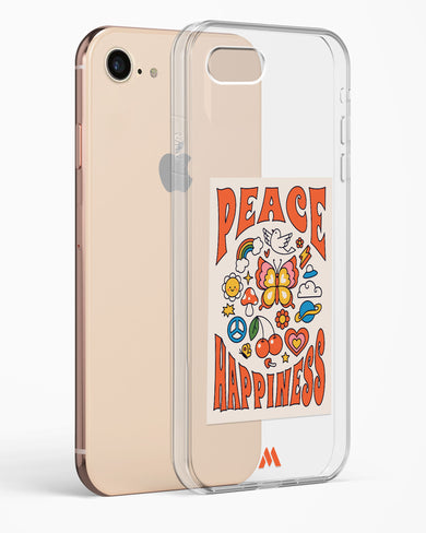 Peace And Happiness Crystal Clear Transparent Case-(Apple)