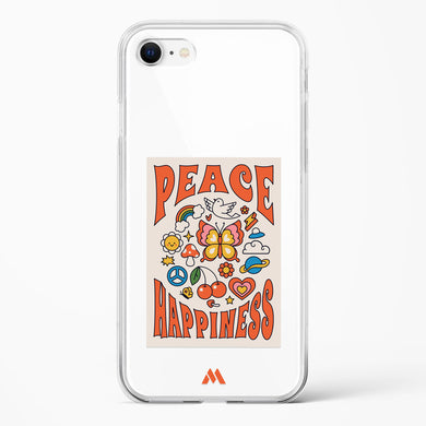 Peace And Happiness Crystal Clear Transparent Case-(Apple)