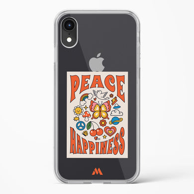 Peace And Happiness Crystal Clear Transparent Case-(Apple)