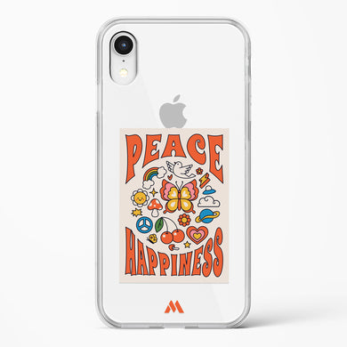 Peace And Happiness Crystal Clear Transparent Case-(Apple)