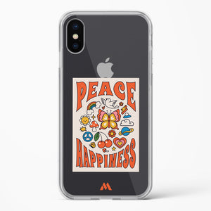 Peace And Happiness Crystal Clear Transparent Case-(Apple)