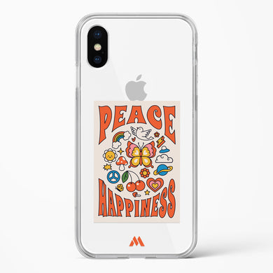 Peace And Happiness Crystal Clear Transparent Case-(Apple)