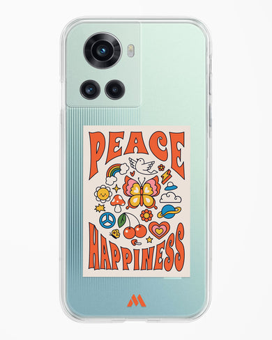 Peace And Happiness Crystal Clear Transparent Case-(OnePlus)