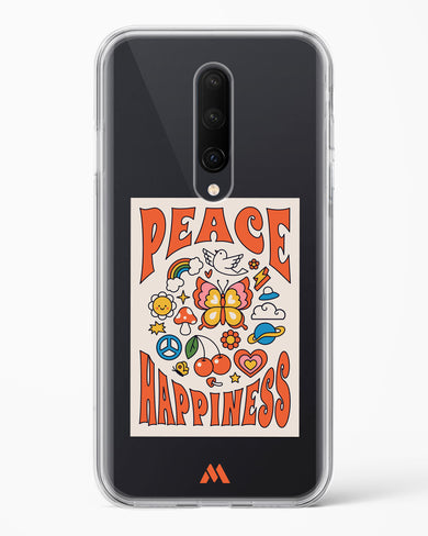 Peace And Happiness Crystal Clear Transparent Case-(OnePlus)