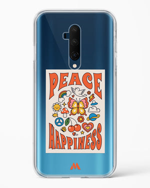 Peace And Happiness Crystal Clear Transparent Case-(OnePlus)