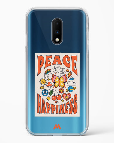 Peace And Happiness Crystal Clear Transparent Case-(OnePlus)