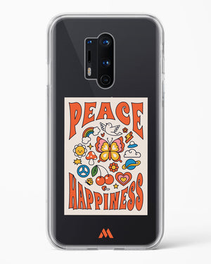 Peace And Happiness Crystal Clear Transparent Case-(OnePlus)