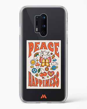 Peace And Happiness Crystal Clear Transparent Case-(OnePlus)