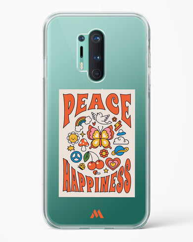 Peace And Happiness Crystal Clear Transparent Case-(OnePlus)