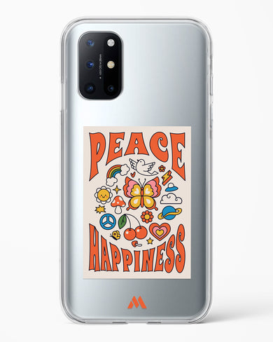 Peace And Happiness Crystal Clear Transparent Case-(OnePlus)