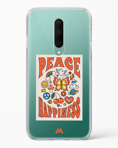 Peace And Happiness Crystal Clear Transparent Case-(OnePlus)