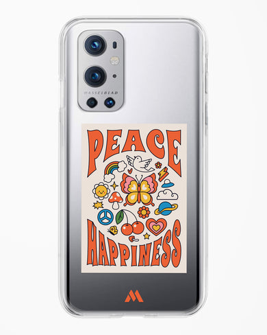 Peace And Happiness Crystal Clear Transparent Case-(OnePlus)