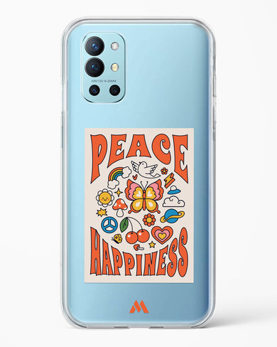 Peace And Happiness Crystal Clear Transparent Case-(OnePlus)