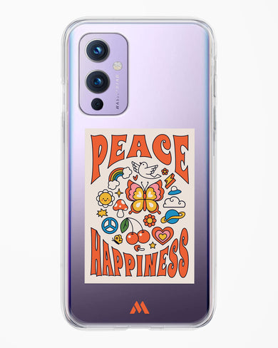 Peace And Happiness Crystal Clear Transparent Case-(OnePlus)