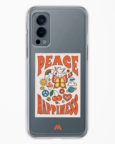 Peace And Happiness Crystal Clear Transparent Case-(OnePlus)