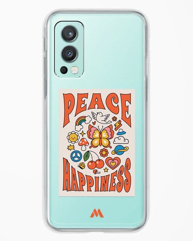 Peace And Happiness Crystal Clear Transparent Case-(OnePlus)