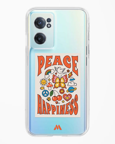 Peace And Happiness Crystal Clear Transparent Case-(OnePlus)