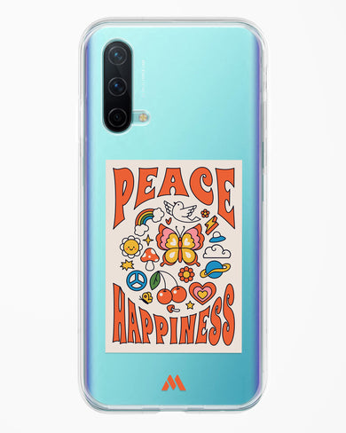 Peace And Happiness Crystal Clear Transparent Case-(OnePlus)