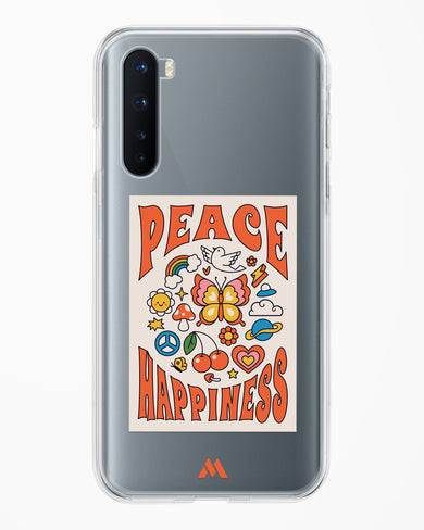 Peace And Happiness Crystal Clear Transparent Case-(OnePlus)