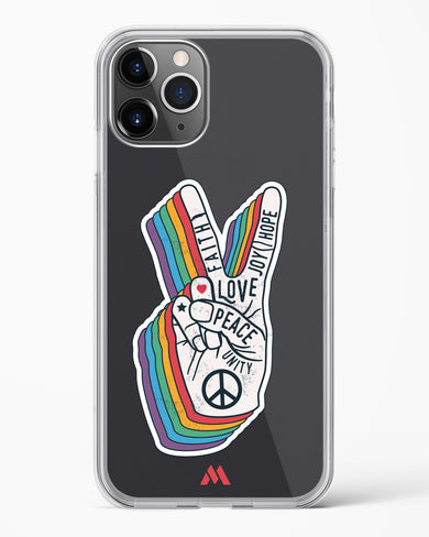 Peace Out Crystal Clear Transparent Case-(Apple)