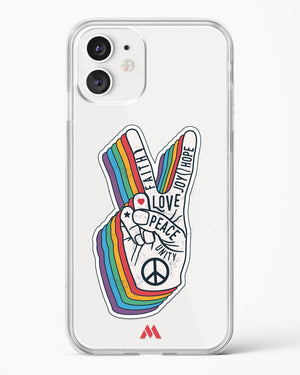 Peace Out Crystal Clear Transparent Case-(Apple)