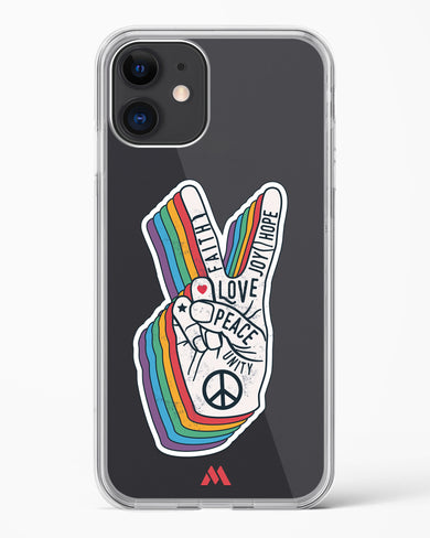 Peace Out Crystal Clear Transparent Case-(Apple)