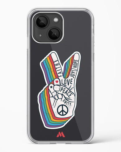 Peace Out Crystal Clear Transparent Case-(Apple)