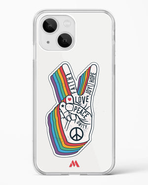 Peace Out Crystal Clear Transparent Case-(Apple)